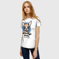 Женская футболка 3D Собачка Чихуахуа - фото 2