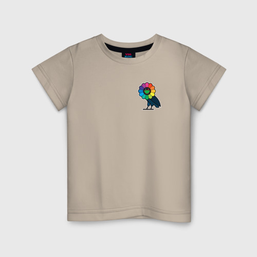Детская футболка хлопок с принтом Murakami X Drake's OVO, вид спереди #2