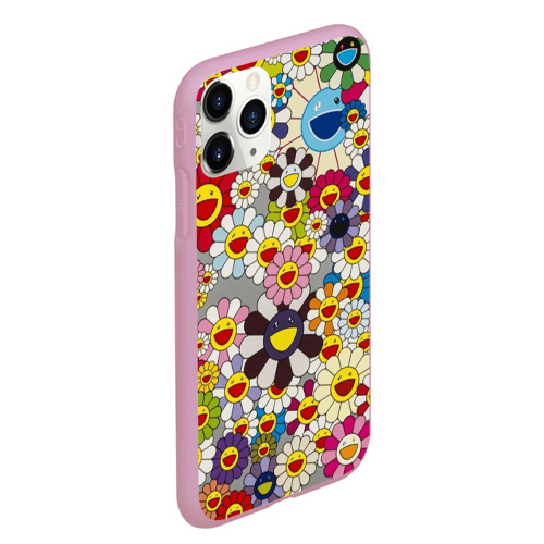 Чехол для iPhone 11 Pro Max матовый Flower Superflat, Такаши Мураками, цвет розовый - фото 3