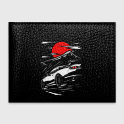 Обложка для студенческого билета Тойота супра Mark 4 при красной луне Toyota Supra