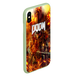 Чехол для iPhone XS Max матовый Doomgay grunge fire - фото 2