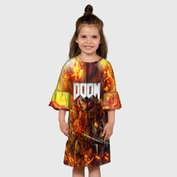 Детское платье 3D Doomgay grunge fire - фото 2
