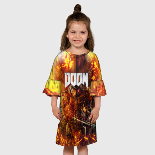 Детское платье 3D Doomgay grunge fire - фото 4