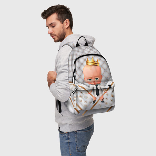 Рюкзак 3D с принтом Король босс  молокосос, фото на моделе #1