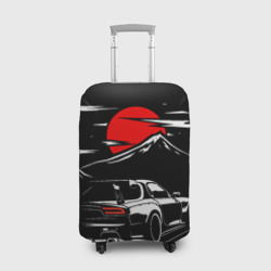 Чехол для чемодана 3D Mazda RX 7 Мазда при свете красной луны