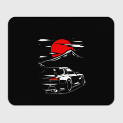 Прямоугольный коврик для мышки Mazda RX 7 Мазда при свете красной луны