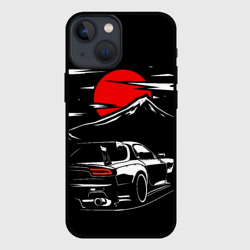 Чехол для iPhone 13 mini Mazda RX 7 Мазда при свете красной луны