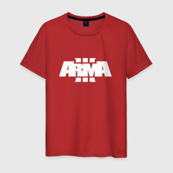 Мужская футболка хлопок Arma 3 white logo