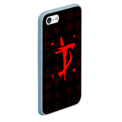 Чехол для iPhone 5/5S матовый Символ палача рока Doom - фото 2