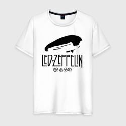 Дирижабль Led Zeppelin с лого участников – Мужская футболка хлопок с принтом купить со скидкой в -20%