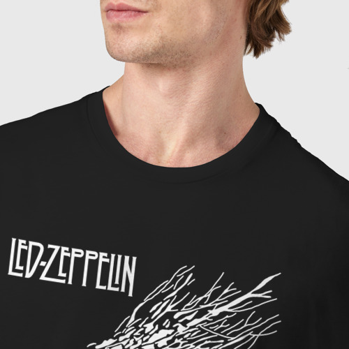 Мужская футболка хлопок Led Zeppelin IV альбом, цвет черный - фото 6