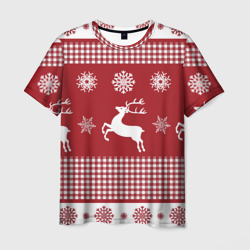 Мужская футболка 3D Узор с оленями