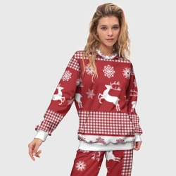 Женский костюм с толстовкой 3D Узор с оленями - фото 2