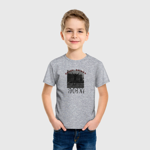 Детская футболка хлопок с принтом Rocky Balboa (Рокки Бальбоа), фото на моделе #1