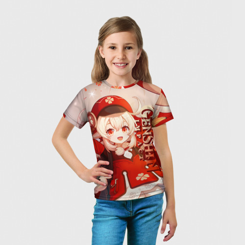 Детская футболка 3D Кли - Геншин Импакт, цвет 3D печать - фото 5