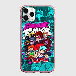 Чехол для iPhone 11 Pro Max матовый Friday Night Funkin - главные Герои