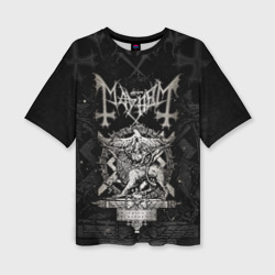 Женская футболка oversize 3D Mayhem - a Season In Blasphemy