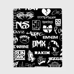 Тетрадь Rap & hip hop logos