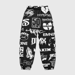 Женские джоггеры оверсайз 3D Rap & hip hop logos