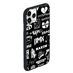 Чехол для iPhone 11 Pro Max матовый Rap & hip hop logos - фото 2