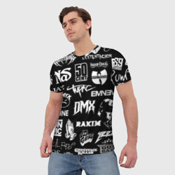 Мужская футболка 3D Rap & hip hop logos - фото 2