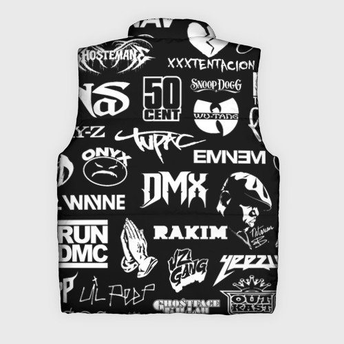 Мужской жилет утепленный 3D Rap & hip hop logos, цвет светло-серый - фото 2