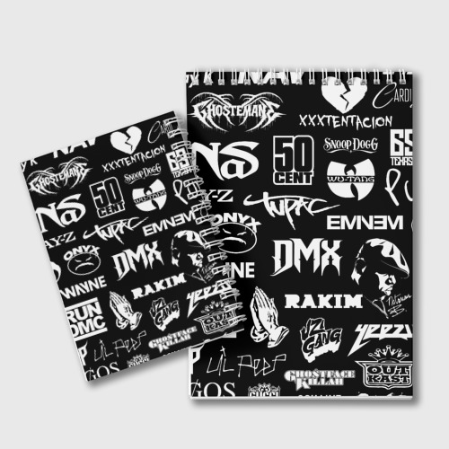 Блокнот Rap & hip hop logos, цвет точка - фото 2
