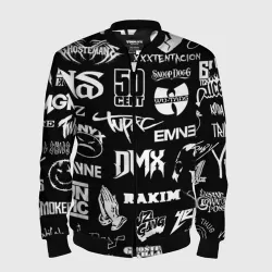 Мужской бомбер 3D Rap & hip hop logos