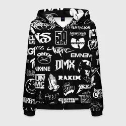 Мужская толстовка 3D на молнии Rap & hip hop logos