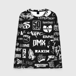 Мужской лонгслив 3D Rap & hip hop logos