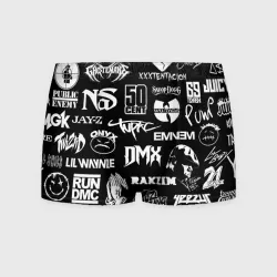 Мужские трусы 3D Rap & hip hop logos
