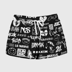 Женские шорты 3D Rap & hip hop logos