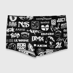 Мужские купальные плавки 3D Rap & hip hop logos