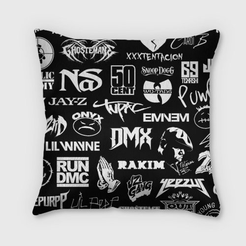 Подушка 3D Rap & hip hop logos - фото 2