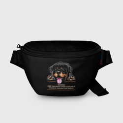 Собака Ротвейлер – Поясная сумка с принтом купить