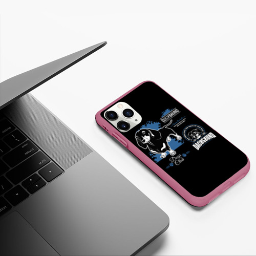 Чехол для iPhone 11 Pro матовый с принтом Собака Такса, фото #5