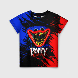 Детская футболка 3D Poppy Playtime - Хагги Вагги улыбается