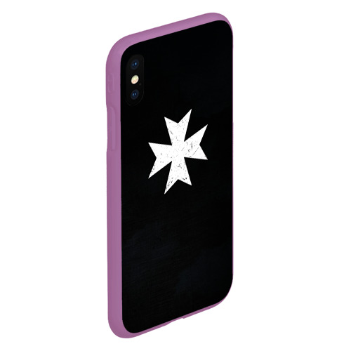 Чехол для iPhone XS Max матовый с принтом Черные Храмовники (раскраска доспеха), вид сбоку #3