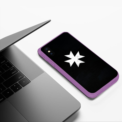 Чехол для iPhone XS Max матовый с принтом Черные Храмовники (раскраска доспеха), фото #5