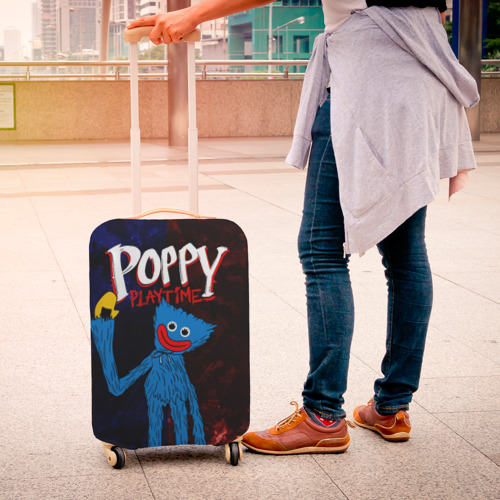 Чехол для чемодана 3D Poppy Playtime Huggy Wuggy, цвет 3D печать - фото 4