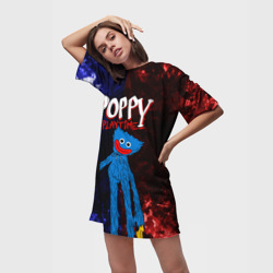 Платье-футболка 3D Poppy Playtime Huggy Wuggy - фото 2