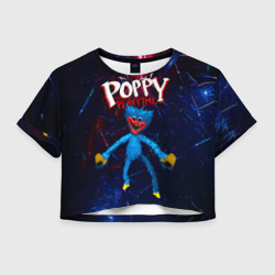 Женская футболка Crop-top 3D Poppy Playtime Хагги Вугги
