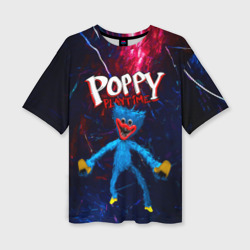 Женская футболка oversize 3D Poppy Playtime Хагги Вугги