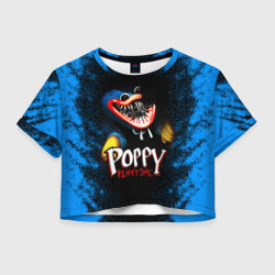 Женская футболка Crop-top 3D Poppy Playtime Хагги Вагги Поппи плейтайм