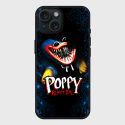 Чехол силиконовый для Apple iPhone 15 матовый Poppy Playtime Хагги Вагги Поппи плейтайм
