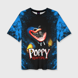 Женская футболка oversize 3D Poppy Playtime Хагги Вагги Поппи плейтайм