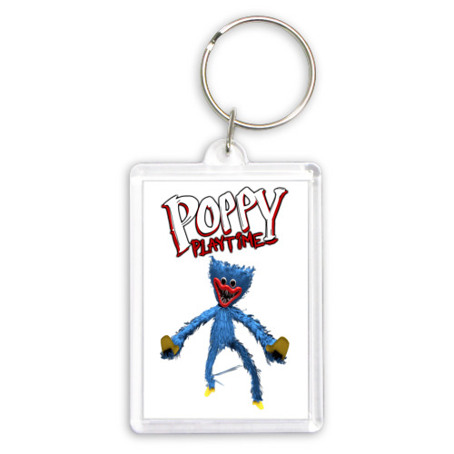 Брелок Poppy Playtime Monster Huggy (прямоугольный 35x50 мм)