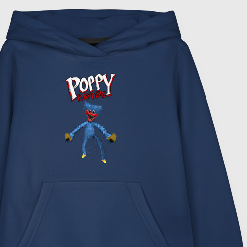 Детская толстовка хлопок Poppy Playtime Monster Huggy, цвет темно-синий - фото 3