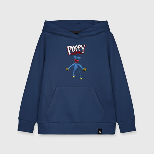 Детская толстовка хлопок Poppy Playtime Monster Huggy, цвет темно-синий