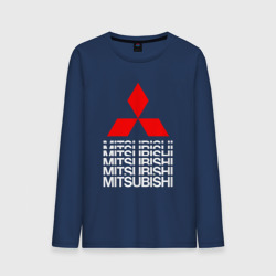 Мужской лонгслив хлопок Mitsubishi Мицубиси Митсубиси Мицубиши logo style
